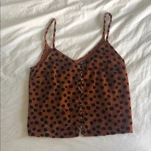 Madewell polka dot velvet tank